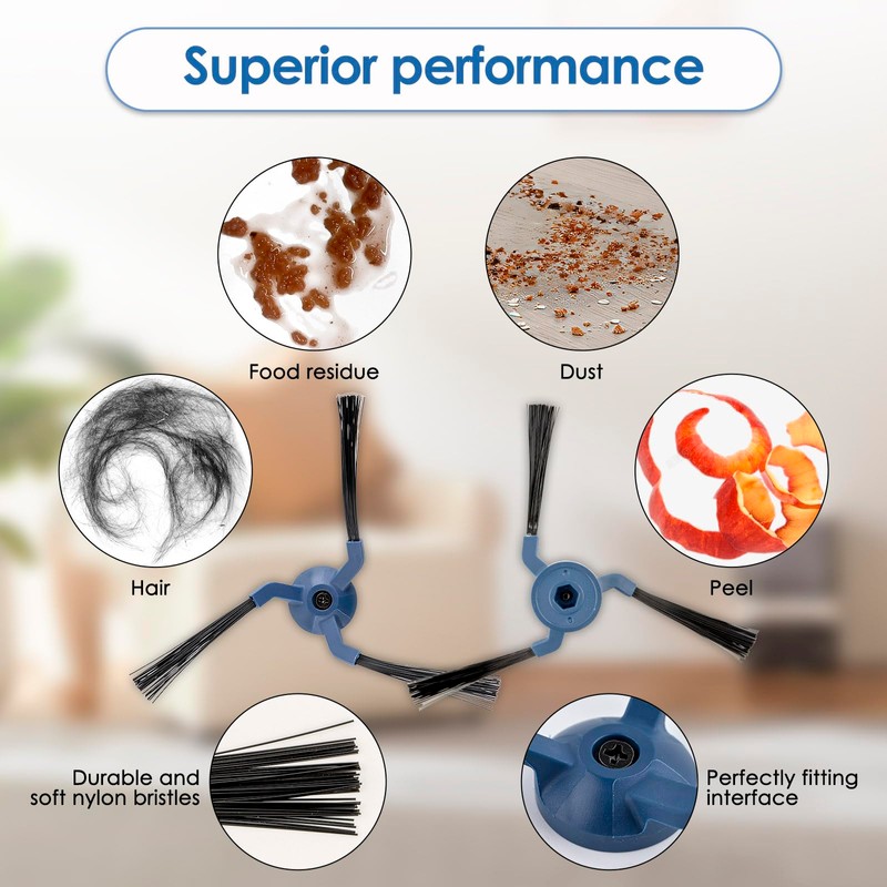 10 Pcs Replacement Side Brush Compatible with Eufy X10 Pro