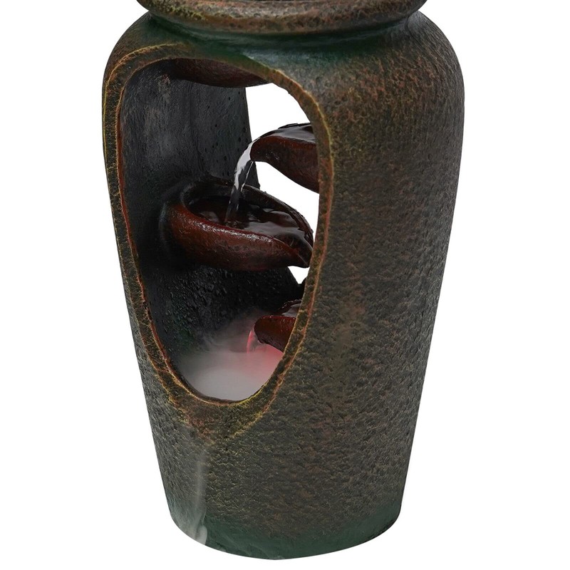 20Inch Tabletop Decorative Flower Vase Style Bonsai Waterfall Humidifier with