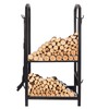 LCyindu Firewood Rack Fireplace Tool Set, Outdoor Log Rack, Fire