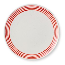 Dockside Red Stoneware Dinner Plates – Set of 4, 11-Inch Nautical-Inspired, Chip-Resistant for Dining & Entertaining. Perfect for serving full meals, including pasta, salads, or seafood dishes.