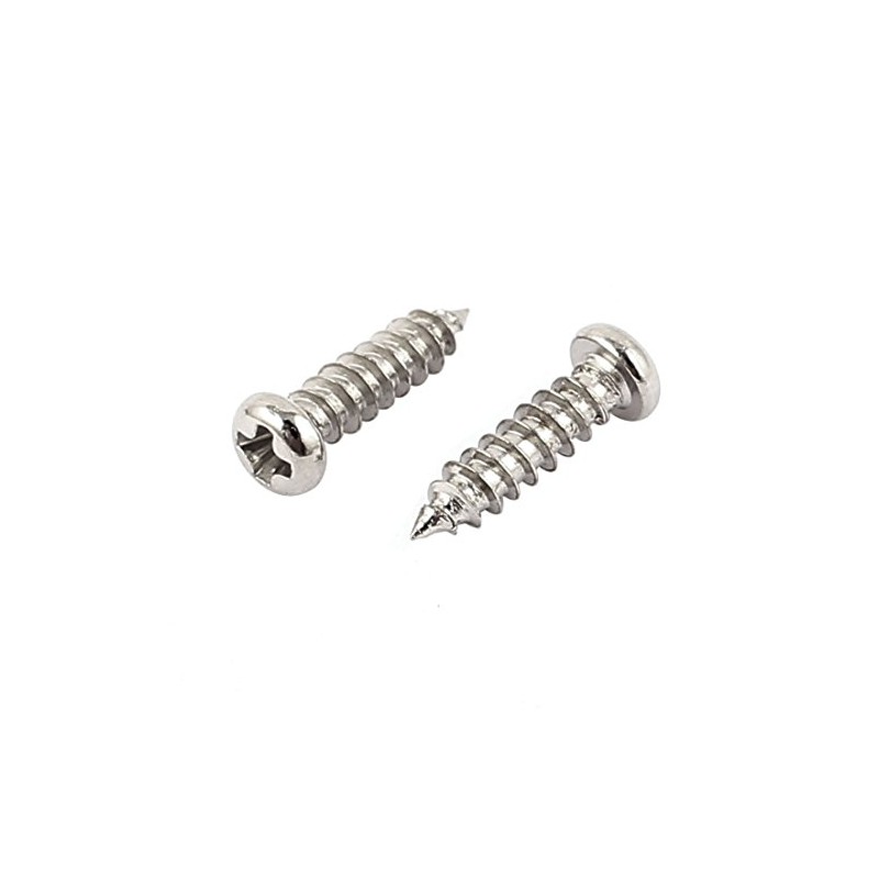 sourcing map 100pcs M2.5 x 10mm Stainless Steel Cross pan