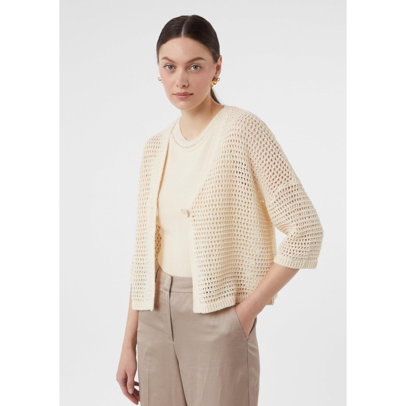 Comma Airy cardigan in boxy fit, 0505_beige, S
