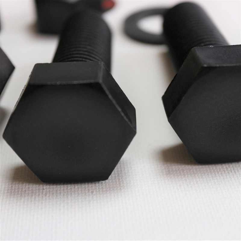 5X Black Hex Head Screws Polypropylene (PP) Plastic Nuts and