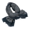 DAMILY Men's Scarf Warm Winter Scarves Striped Scarf Linen, Navy/White