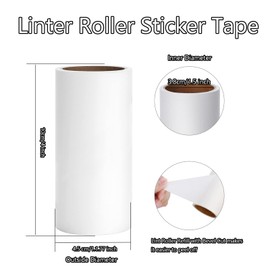 Meagtlva Linter Roller Sticker,6 Rolls Lint Roller Refill,4''(10cm) Refills Full 360 Sheets,Sticky Lint Roller for Clothes, Sofa, Bed and Carpet,Lint Roller Refills for Pet Hair,Dust