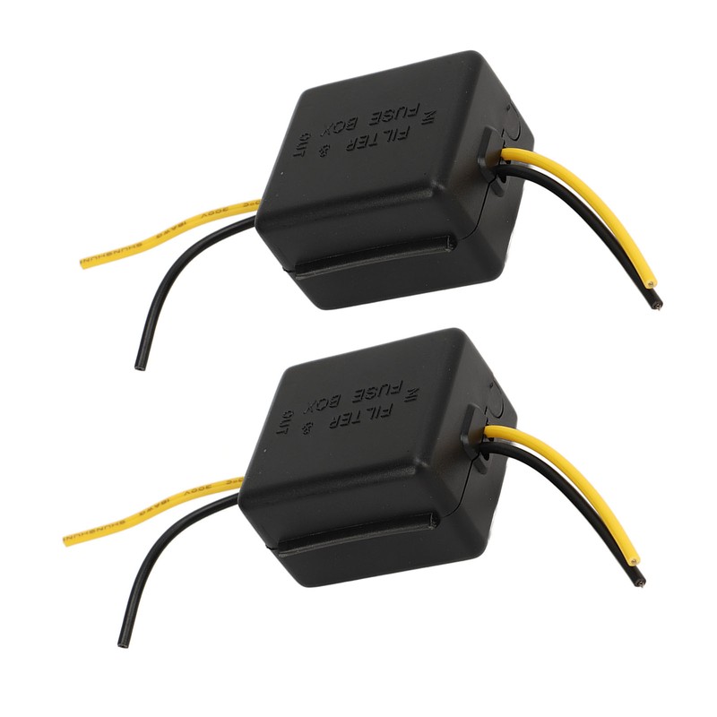 2Pcs Car Power Filter 12V Interference Proof Noises Reduction Reliable