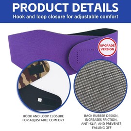 MANON ROSA Dog Ear Covers for Bathing & Swimming Waterproof – 3Pcs Upgraded Anti-Slip Dog Shower Swim Cap, Ear Plugs, and Rain Hat for Small, Medium, Large Dogs Puppies Cats (Large,Purple Pink Camo)