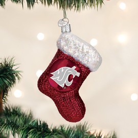 Old World Christmas Ornaments: Washington State University Glass Blown Ornaments for Christmas Tree, Stocking