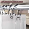 DadyMart Shower Curtain Hooks Rust Resistant Shower Curtain Rings Metal