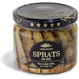 Amberfish Sprats In Oil 250g Glass Jar 250g (Pack Of 2)