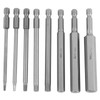 8 Pieces Screwdriver Bits 100 mm Length Hex Shank Head