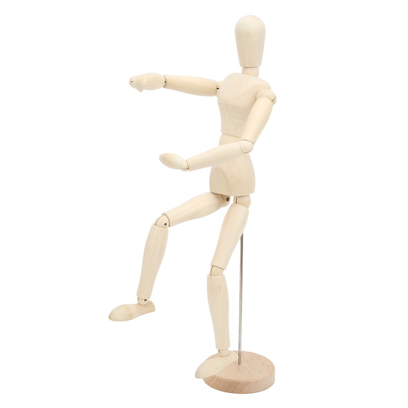 16in Wooden Mannequin Mini Flexible Rotating Sketch Drawing Wooden Figures
