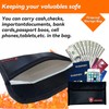 ZQZXD 2 Pack Fireproof Money Bag (5x8''), Non-Itchy Waterproof Fireproof