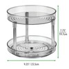 mDesign Lazy Susan Two Tier Kitchen Rack - Practical Spice