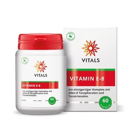 Vitals - Vitamin E-8 60 Capsules A unique complex containing all 8 tocopherols and tocotrienols. Contains only the best natural forms.