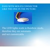 White RGB LED 120mm Silent Cooling Deskop Fan White Fan