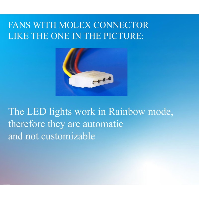 White RGB LED 120mm Silent Cooling Deskop Fan White Fan