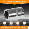 Utoolmart 1/4" Drive 10mm Socket, Shallow Socket Set, for General