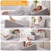 Ruqmuis Bed Wedge Pillow for Sleeping, 12" Wedge Pillows for