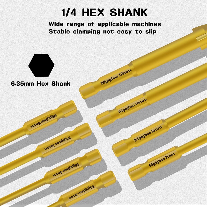 Mgtgbao Golden 10PC 6mm Masonry Drill Bits, Concrete Drill Bit