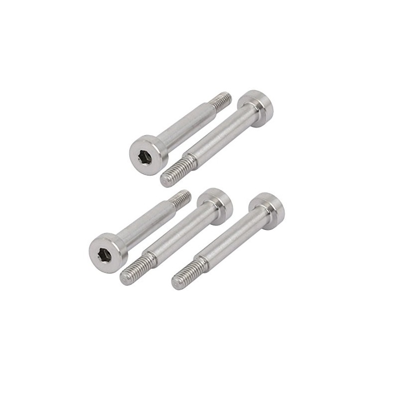 Sourcingmap 5pcs 304 Stainless Steel Hex Socket Shoulder Bolt 5mm