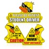 SuperKaKa 3pcs New Driver Magnet for Car Bumper Please Be