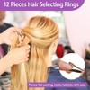 23 Pieces Hair Parting Tools Set, Magnetic Wrist Pin Holder