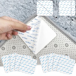 MHwan Carpet Non-Slip Underlay, Pack of 8, Washable, Reusable, Can Be Used in 16 Triangles and 32 Rectangular Non-Slip Mats for Carpet, PU Waterproof, Strong Adsorption, No Deformation