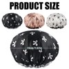 3Pcs Reusable Bath Shower Caps, Waterproof Shower Caps, Double Layer