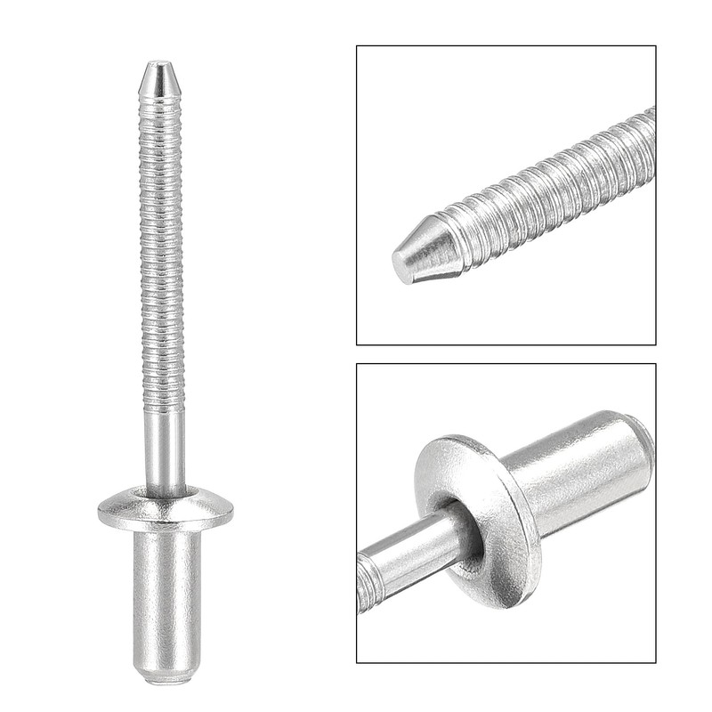 sourcing map Blind Rivets, 304 Stainless Steel Pull Rivets Core