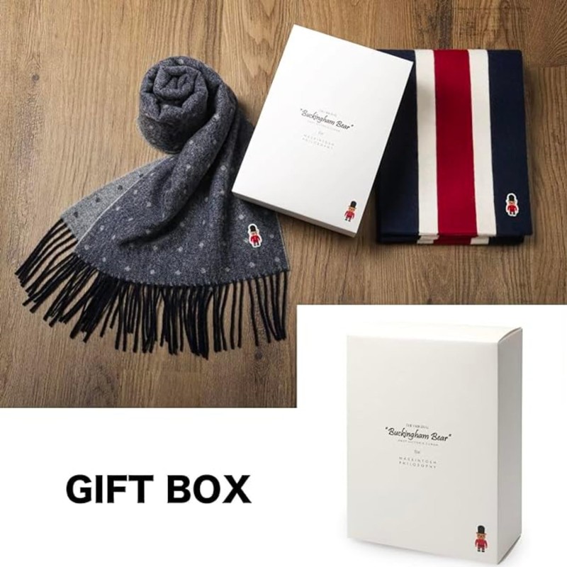 Moonbat Mackintosh Philosophy Scarf, 100% Wool, Buckingham Bear Check 48160
