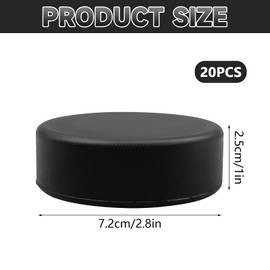 20 Pack Ice Hockey Pucks, Foam Hockey Pucks Soft Hockey Puck Bulk with Reusable Mesh Bag for Practice and Classic Training, Diameter 3", Thickness 1", Black