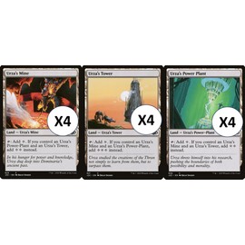 Urza's Tron Lands Tower, Power Plant, Mine - MTG NM Playset X4 (12 Cards) Magic