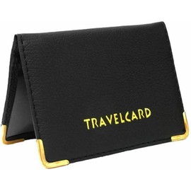 HITHIKA - New Leather Oyster Travel Card Bus Pass Holder Wallet Rail Card Cover CASE (Black)