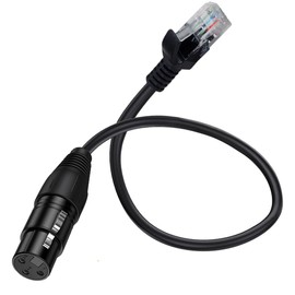 HUHANGGod 3 Pin XLR to RJ45 Cable, Female to Male ​Adapter, XLR DMX Converter for Speaker,Mixers,Amplifier,Microphone,Equalizer,Camera,DMX Stage Lighting(30cm)