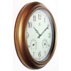 Infinity Instruments Craftsman 18 inch Copper Petina Outdoor Clock Thermometer