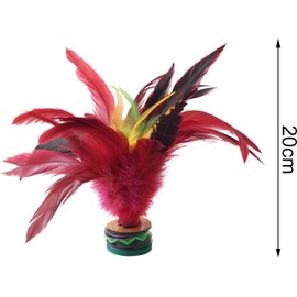 Nlinlin Shuttlecock, 20cm Fadeless Colorful Feathers Chinese Shuttlecock Adults, Chinese Jianzi Foot Feather Sports Tool for Indoor and Outdoor Badminton Shuttlecocks