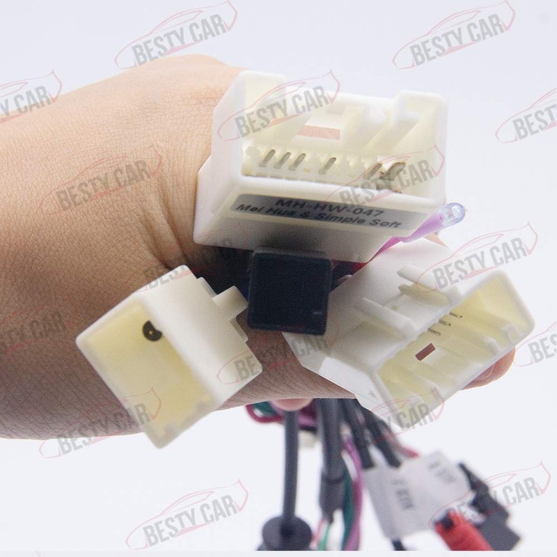 Bestycar Android Car Audio Radio Player Power Cable Adapter Wiring