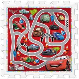Stamp TP892001 Cars The Movie Puzle Play Mat Bag Pack of 9, red