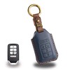 Leather Key Fob Cover with Keychain Compatible with 2016-2022 Honda