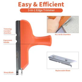 RUITOOL 3-in-1 Edge Banding Trimmer & Cutter with Durable Stainless Steel Blades – Clean Straight, Curved & Beveled Edges – Precise Woodworking Tool for Veneer, PVC & Wood