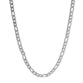 ZIYMU Figaro Chain Necklace, Surgical Stainless Steel, Men's, Women's, Silver, 3 Types, 2 Sizes, Stainless Steel