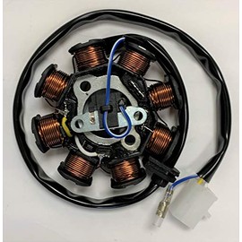8 Pole DC Magneto Stator GY6 50 Charging Coil Alternator Scooter Moped Go Kart Dune Buggy 50cc