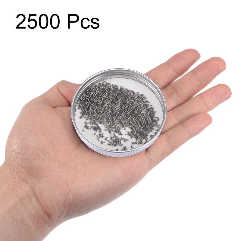 sourcing map 2500 Pieces 1 mm Carbon Steel Bearing Balls