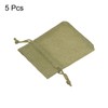 HARFINGTON 5pcs Small Double Drawstring Bags, 2.8" x 3.5" Cotton