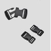 Premium 2 Inches(50mm) Flat Dual Adjustable Side Release Buckles (Black,
