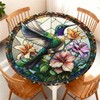 Yesad Round Fitted Tablecloth with Elastic Edge for Up to
