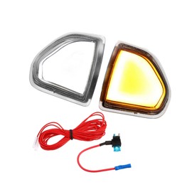 HOPESPANNER LED Side Mirror Turn Signal Indicator Light for Dodge for Ram 1500 2500 3500 4500 5500 2010-2018 Amber White Light White Len 68302828AA 68302829AA 1 Pair Vehicle Components
