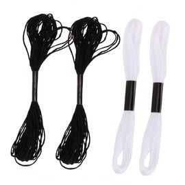 TEHAUX 100Rolls DIY Embroidery Threads Black White Sewing Thread for Crafts Cross Stitch Projects Bracelet Making More