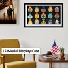 QIANSIHUANG Large Medal Display Shadow Box, 15 Sports Medal Display